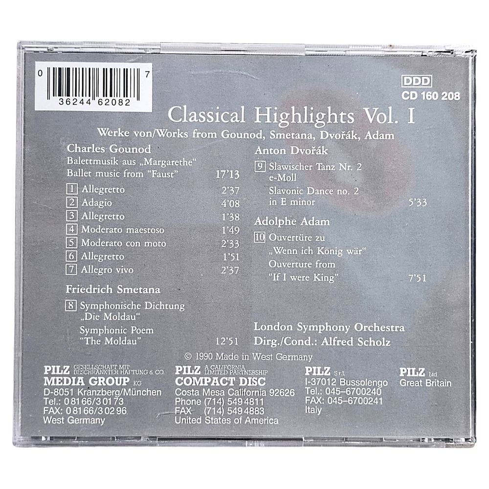 Pilz Vienna Master Series Classical Highlights Vol 1 CD 160208 Gounod Smetana - Picture 2 of 6